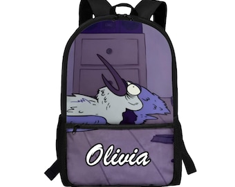 Custom schoolrugzak Regular Show: Mordecai gepersonaliseerde laptoptas