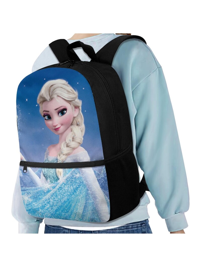 Mochila escolar personalizada de Frozen: Mochila para portátil personalizada de Elsa imagen 4