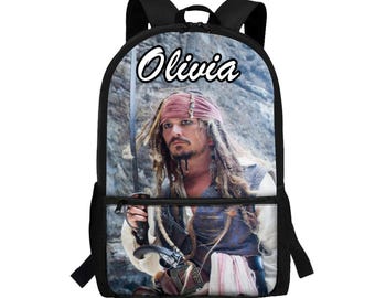 Aangepaste schoolrugzak Pirates of the Caribbean: Jack Sparrow gepersonaliseerde laptoptas