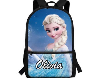 Mochila escolar personalizada de Frozen: Mochila para portátil personalizada de Elsa