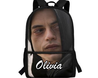 Custom schoolrugzak Mr Robot: gepersonaliseerde laptoptas