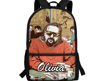 De custom schoolrugzak van Big Lebowski: gepersonaliseerde laptoptas