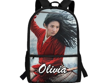 Mulan schoolrugzak op maat: gepersonaliseerde laptoptas