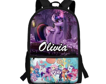My Little Pony-schoolrugzak op maat: Twilight Spark gepersonaliseerde laptoptas