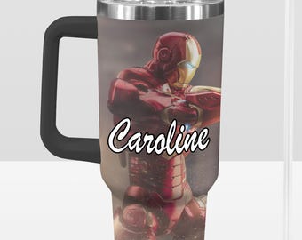 Iron Man 40 oz Tumbler: Avengers Personalisierter Stanley-Inpirierter Edelstahlbecher
