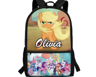 My Little Pony-schoolrugzak op maat: Applejack gepersonaliseerde laptoptas