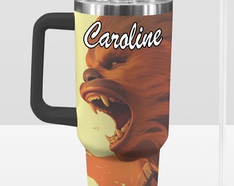 Star Wars 40 oz Tumbler: Chewbacca Personalized Stanley-Inspired Stainless Steel Cup