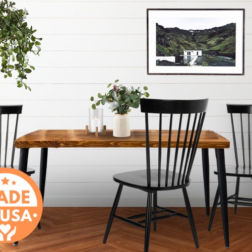 Oval Reclaimed Wood Lath Dining Table Etsy