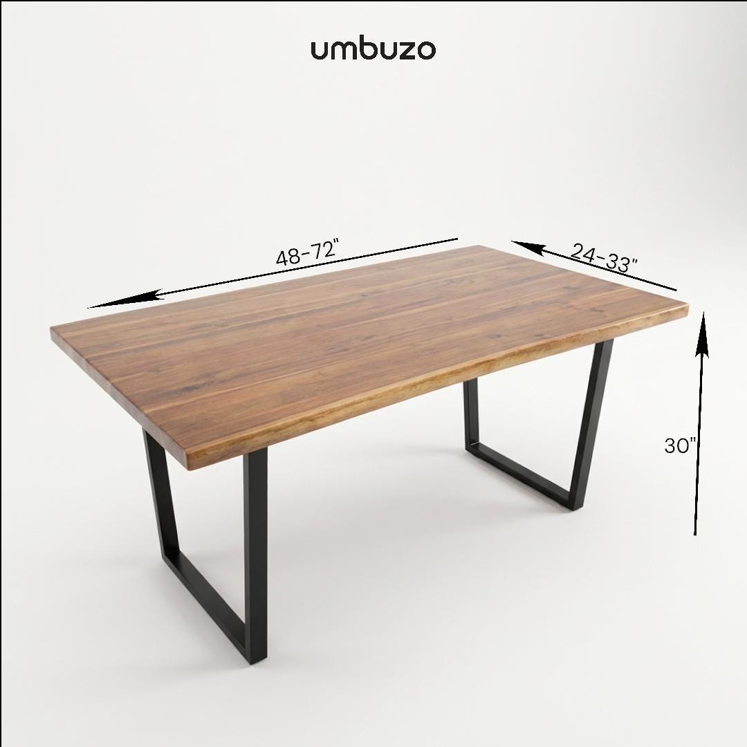 Live-edge Walnut Colored Desk | Solid Wood Computer Desk | Modern