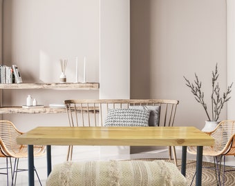 Modern Scandinavian Farmhouse Dining Table