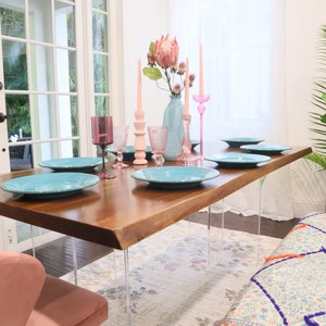 Exotic Hardwood Live Edge Dining Table - Etsy