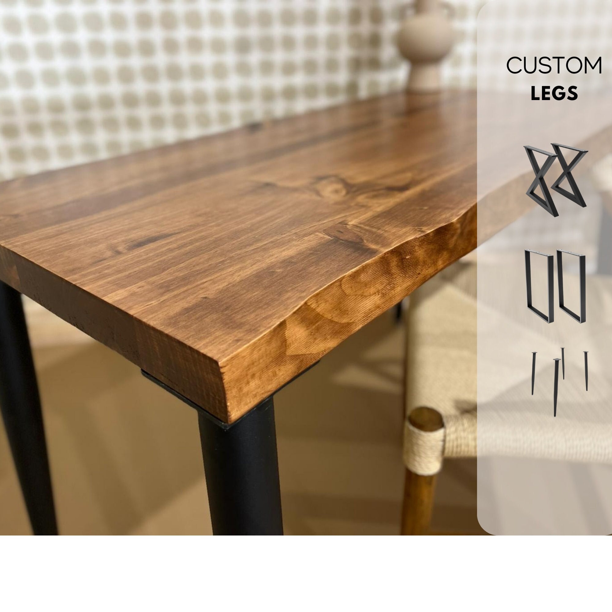 Umbuzö solid wood live 2024 edge slab desk