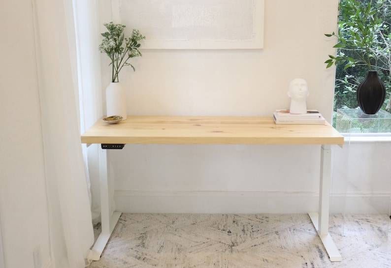 Light Colored Wood Standing Desk image 4