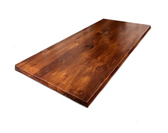 Tablero de mesa de madera para bricolaje de 2" - Color nogal, madera maciza