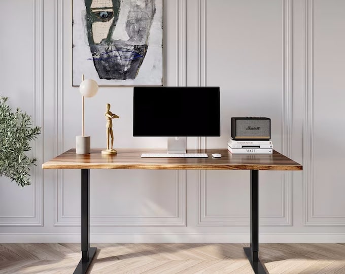 PRE SALE!!! Exotic Hardwood Live Edge Standing Desk