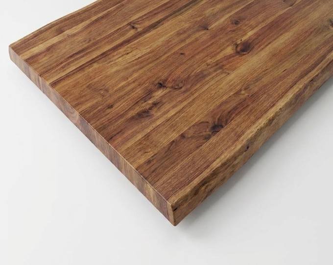 DIY Walnut Acacia Slab | 1.75" Thick Solid Wood Live-Edge Tabletop | Tabletop Wood Panel | DIY Tabletop for Work, Craft, Kitchen - UMBUZO
