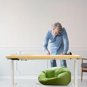 Light Colored Wood Standing Desk image 1