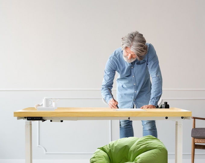 Light Colored Wood Standing Desk