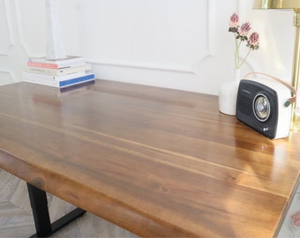 Large Adjustable Walnut Desk, Standing Desk, Stand Up Desk