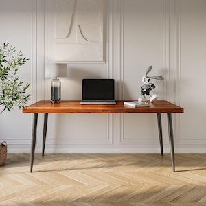 Solid Wood Desk - Modern Office Desk