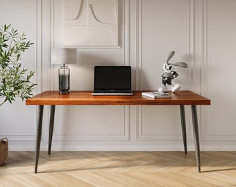 Solid Wood Desk - Modern Office Desk