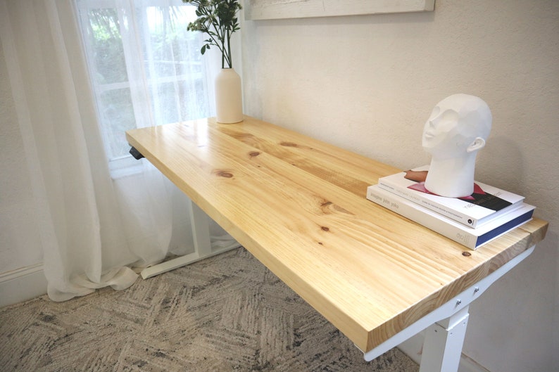 Light Colored Wood Standing Desk image 3