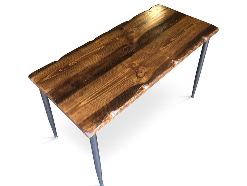 UmbuzĂ– Modern Desk Reclaimed Wood Live Edge Walnut