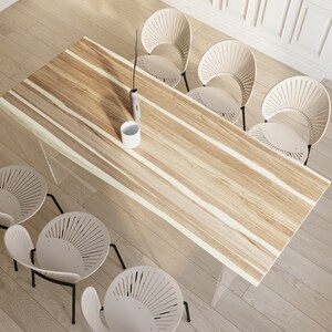 Rustic modern dining table blending elegance with functionality