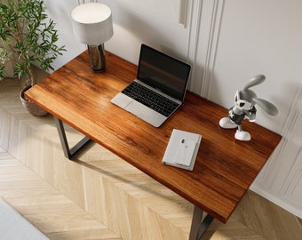 Solid Wood Desk - Modern Office Desk