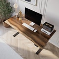 Exotic Hardwood Live Edge Standing Desk