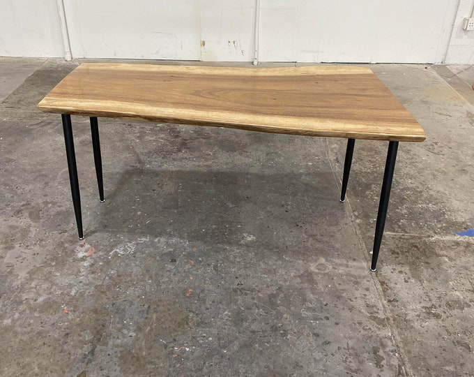 Walnut Wood Desk Live Edge Desk Etsy