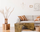 Large Solid Wood Waterfall Coffee Table