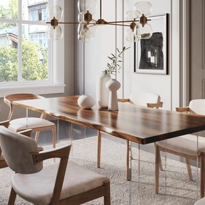 Modern Live Edge Wood Dining Table