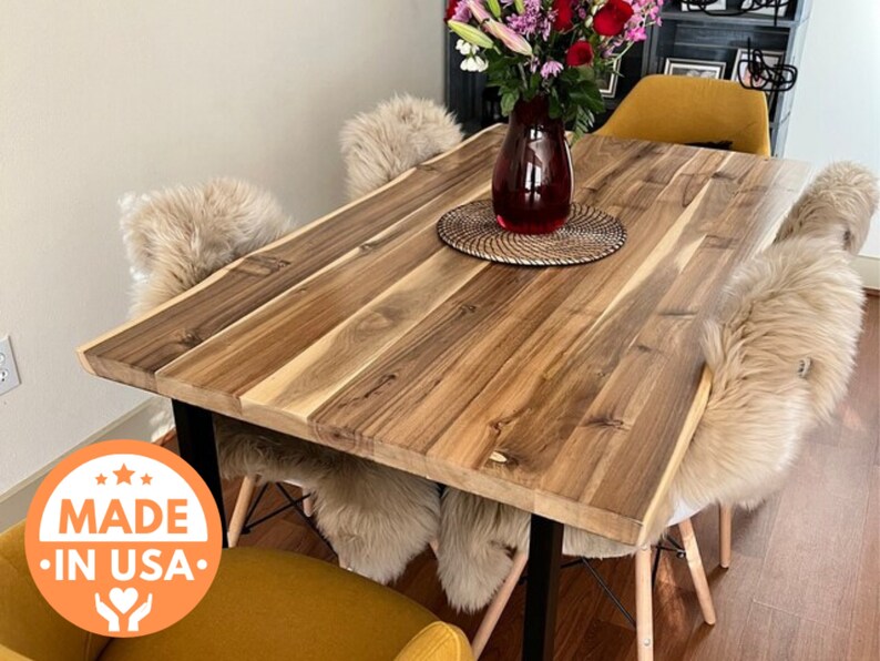 Live-Edge Solid Wood Dining Table 