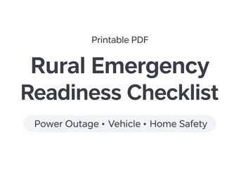 Rural Emergency Readiness Checklist