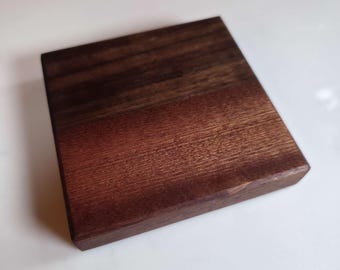 Set of 4 Black Walnut & Mahogany Coasters