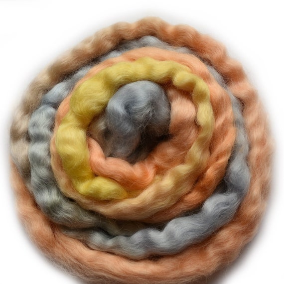 CHARCOAL MERINO NEARLY BLACK Dyed wool tops roving needle felting wool 50g