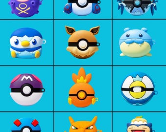 Poke Characters Airpod Case, Airpod Pro 3 Cases, Silicone Case For Airpod Pro Pro 2, Airpod 4 Case | For Airpod 1 2 3