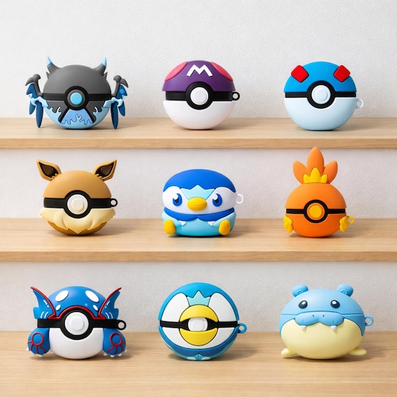 Anime Monsters Airpod Case, Poke Creature Earphone Case, Airpod Pro 3 Case, For Airpod 1 2 3 4 Pro 2