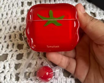 Tomatoes Airpod Case, Earphone Case With Tomatoe Charm, For Airpod 3 4 Pro & Pro 2, Airpod 1 2