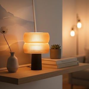 Table Lamp 3D Printed | Toadstool | Complete Kit Cable + LED Bulb | Handmade Home Decor