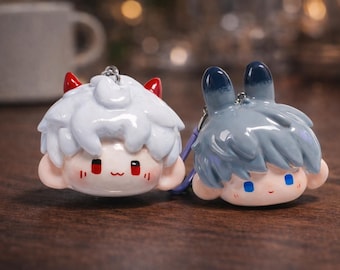 Porte-clés dessin animé Clay Love and Deepspace Xavier Sylus fait main pour sacs et sacs à dos