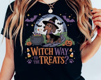 Dachshund Halloween Shirt, Funny Halloween Weiner Dog Shirt, Dog Mom Halloween Shirt, Cute Dachshund Costume Shirt, Spooky Season Dog Shirt