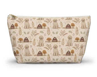 Bolsa de maquillaje Farhouse Golden Doodle, neceser para amantes de los perros, regalo para mamá, bolsa de accesorios para mamá, regalo para amantes de los animales