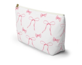 Chic rosa rosettaccessoarväska, kokett reseväska, bagageorganisatör, mjukporrestetik, mors dag-present, födelsedagspresentidéer