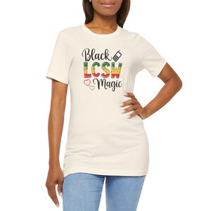 Black LCSW Magic Shirt, Black Girl Tshirt, Social Worker Gift, Black ...