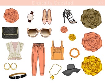 Fall Fashion - Pastel Digital Stickers | Download