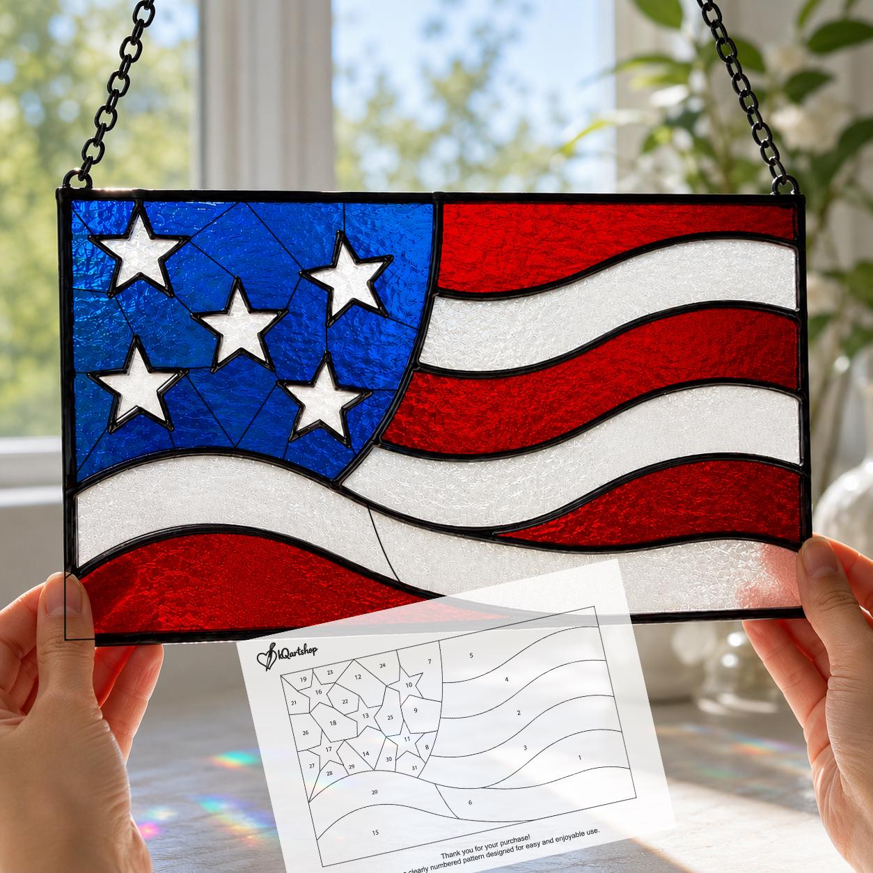 Stained Glass Flag - Etsy