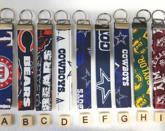 Wristlet Keychain: Chicago Bears, Texas Rangers, Cowboys, Texas Longhorns, ATM,  Baylor.