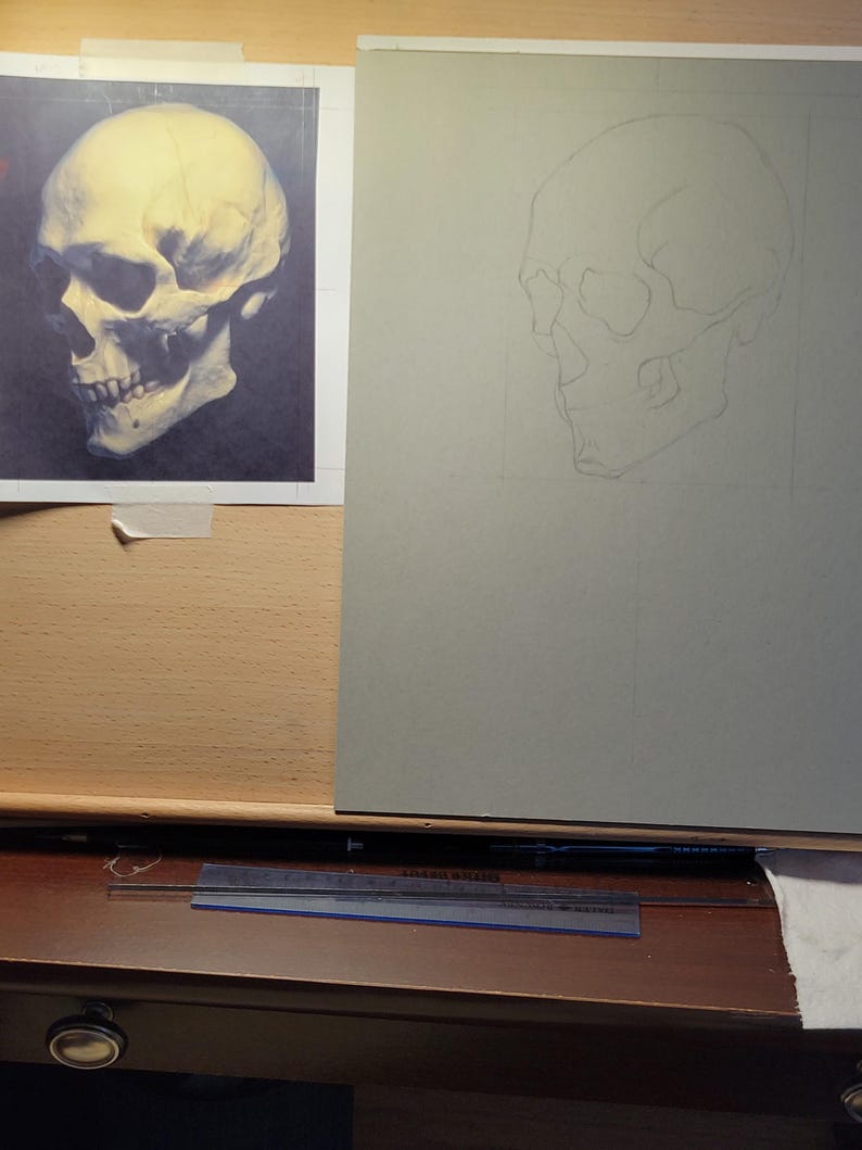 Graphite Drawing Artwork. the Emotions of Death. Graphite on Grey Toned ...